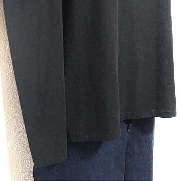 Marine Layer Woman Black Organic Cotton Long Sleeve Crew Neck Top Size M - Picture 5 of 12